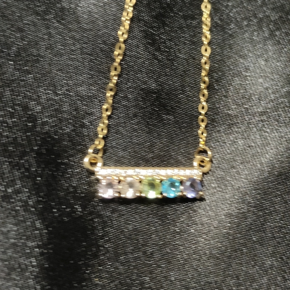 Rainbow Zircon Necklace - Picture 3 of 3